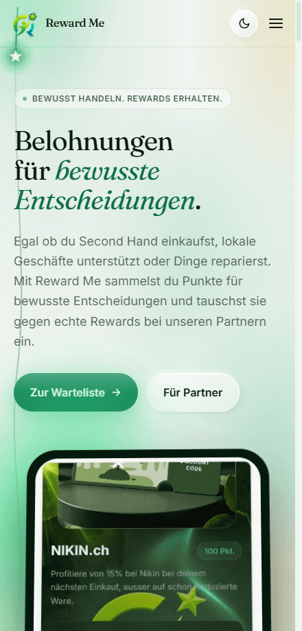 Reward Me auf dem Telefon.